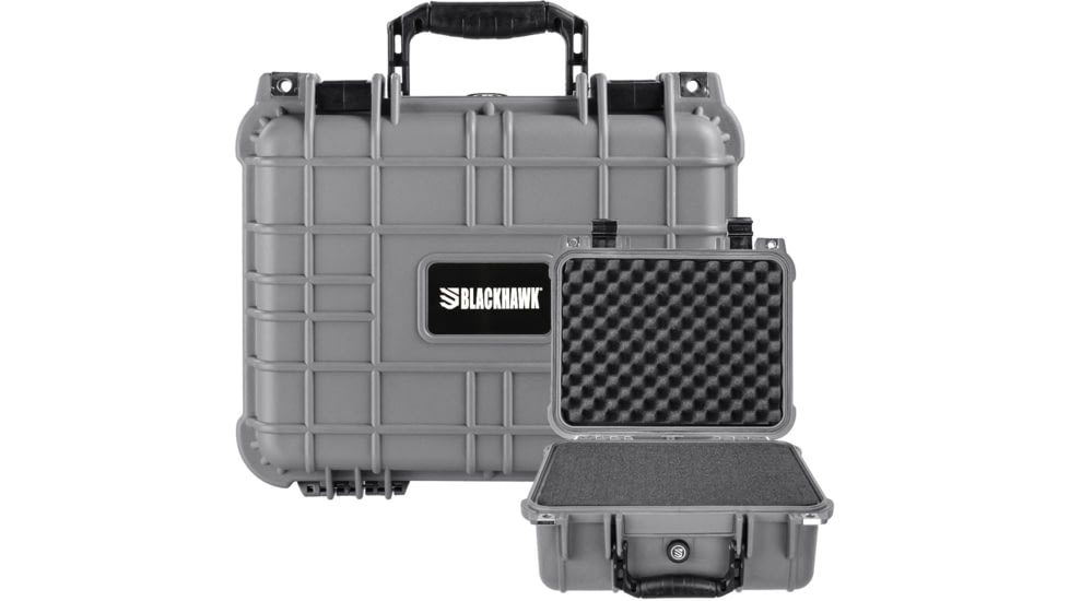 BlackHawk Compact 13.37in Waterproof Gear Hard Case w/Foam, Gray, BH00001-GRA