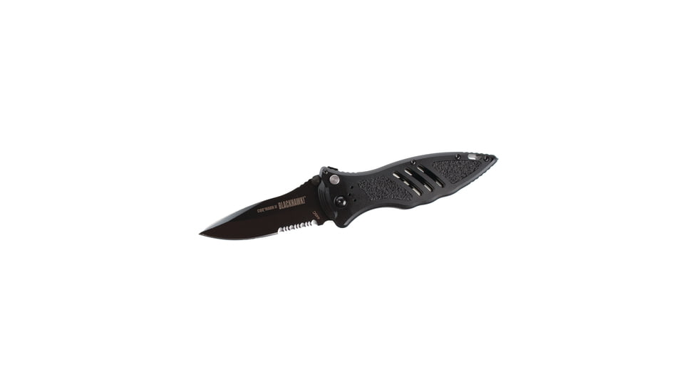 Blackhawk CQD Mark II Alum Handle Knife - Serrated Edge, Black 15M411BK
