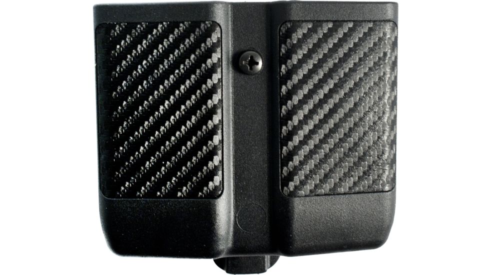 BlackHawk Double Magazine Case, 9mm/.40 cal/.45 cal/10mm/.357 Sig, Carbon Fiber, Black ,Single Stack, 410510CBK