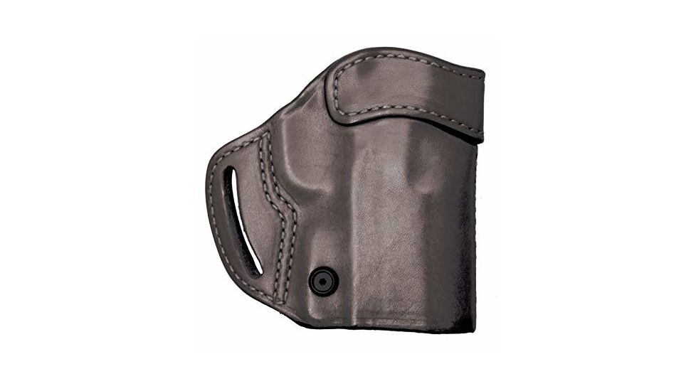 BlackHawk Emboss Leather Compact Askins Holster, Glock 42, Left Hand, Black, 460567BKL