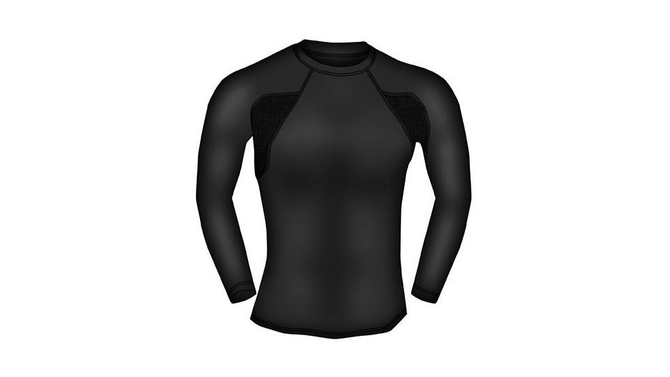 Blackhawk Engineered Fit Mock Neck Shirt, Long Sleeve, Black, Large, 84BS04BK-LG