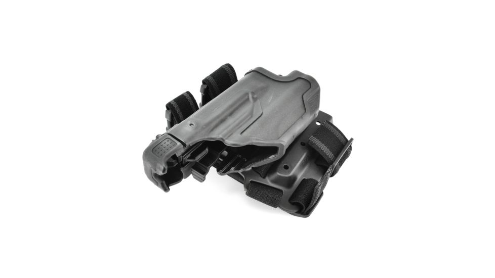 BlackHawk Epoch Level 3 Molded Light Bearing Tactical Holster for Glock 17/22/31,Right Hand 44E600BK-R