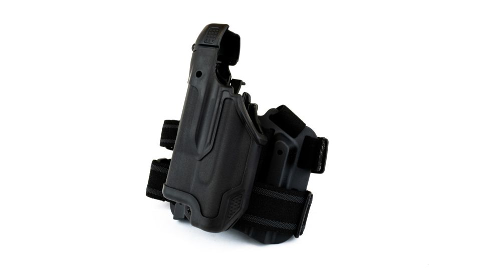 BlackHawk Epoch Level 3 Molded Light Bearing Tactical Holster for Glock 20/21/37,Left Hand 44E613BK-L