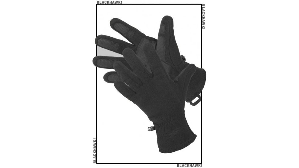 BlackHawk Fleece Tac Gloves Black Large 8077LGBK
