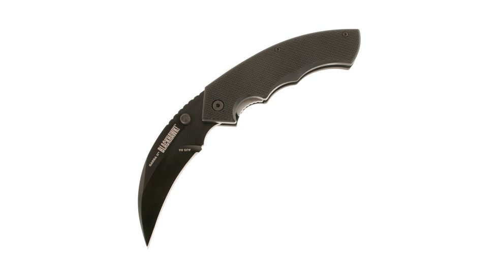 Blackhawk Garra II Curved Folding Knife - Plain Edge Blade 15G201BK