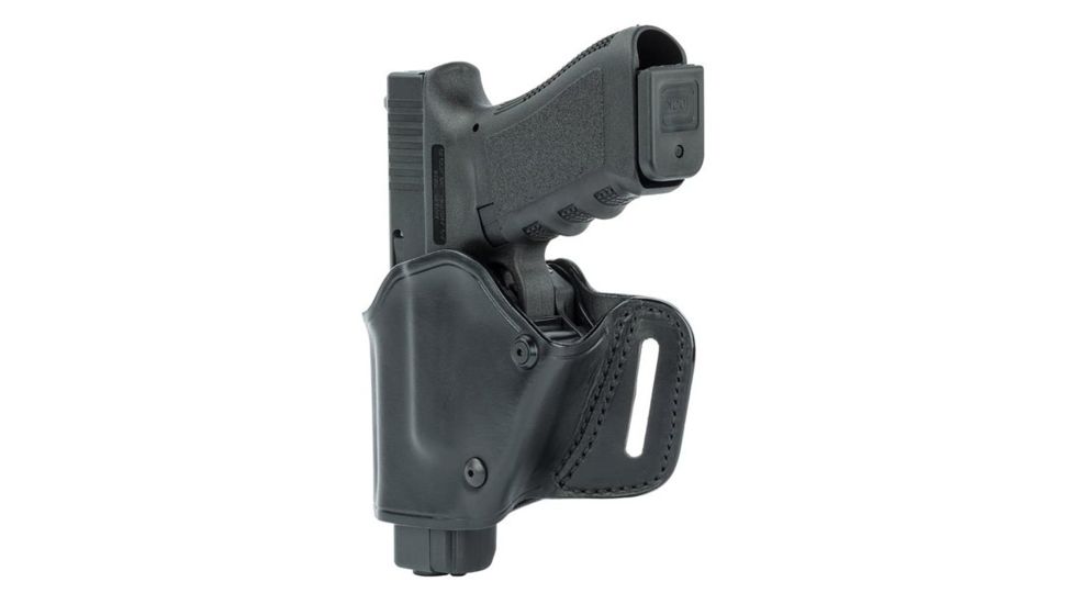 BlackHawk Grip Break Leather Holster for Glock 17/19/22/23/31/32, Left, Black 421903BK-L