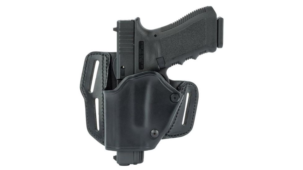 BlackHawk Grip Break Leather Holster for Glock 17/19/22/23/31/32, Left, Black 421903BK-L