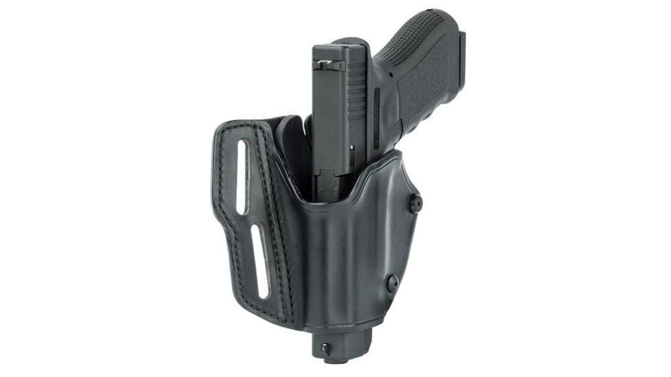BlackHawk Grip Break Leather Holster for Glock 17/19/22/23/31/32, Left, Black 421903BK-L