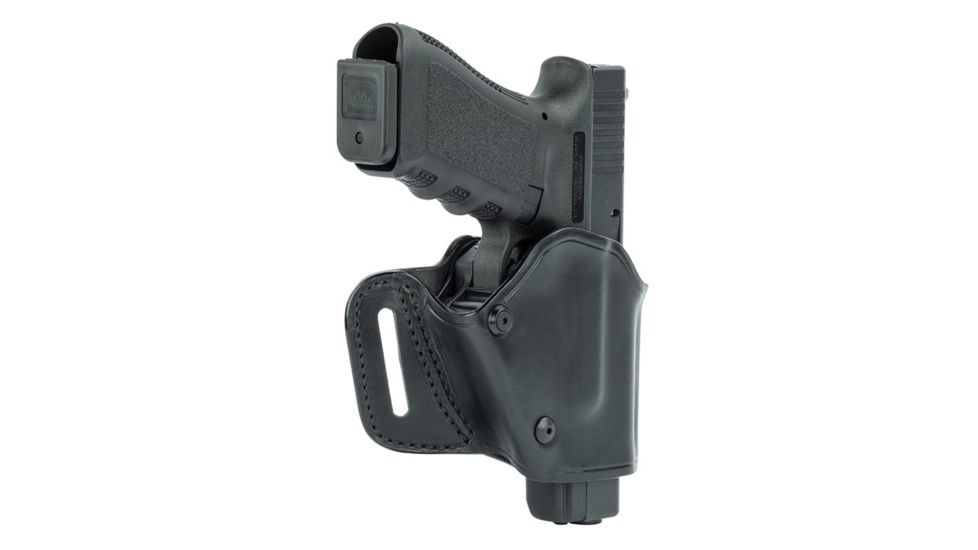BlackHawk Grip Break Leather Holster for Glock 17/19/22/23/31/32, Right, Black 421903BK-R