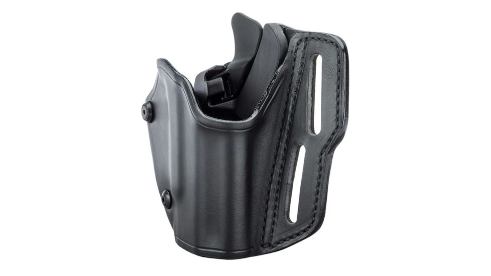 BlackHawk Grip Break Leather Holster for Glock 17/19/22/23/31/32, Right, Black 421903BK-R