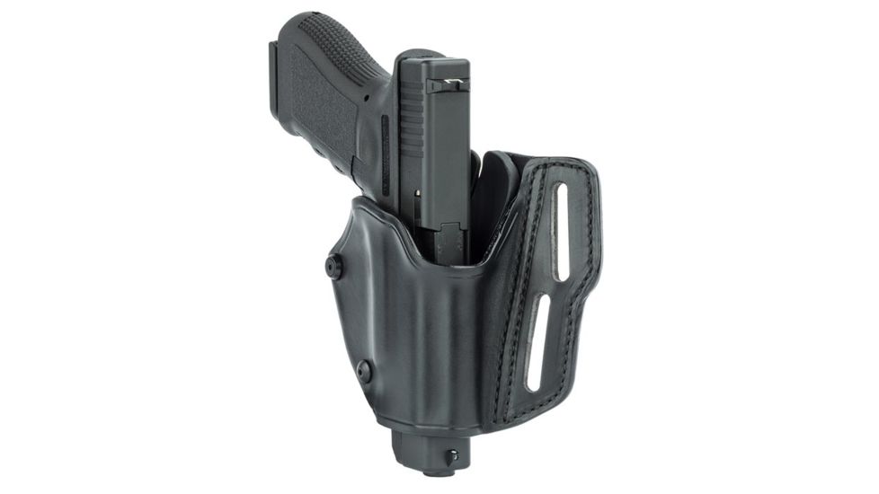 BlackHawk Grip Break Leather Holster for Glock 17/19/22/23/31/32, Right, Black 421903BK-R