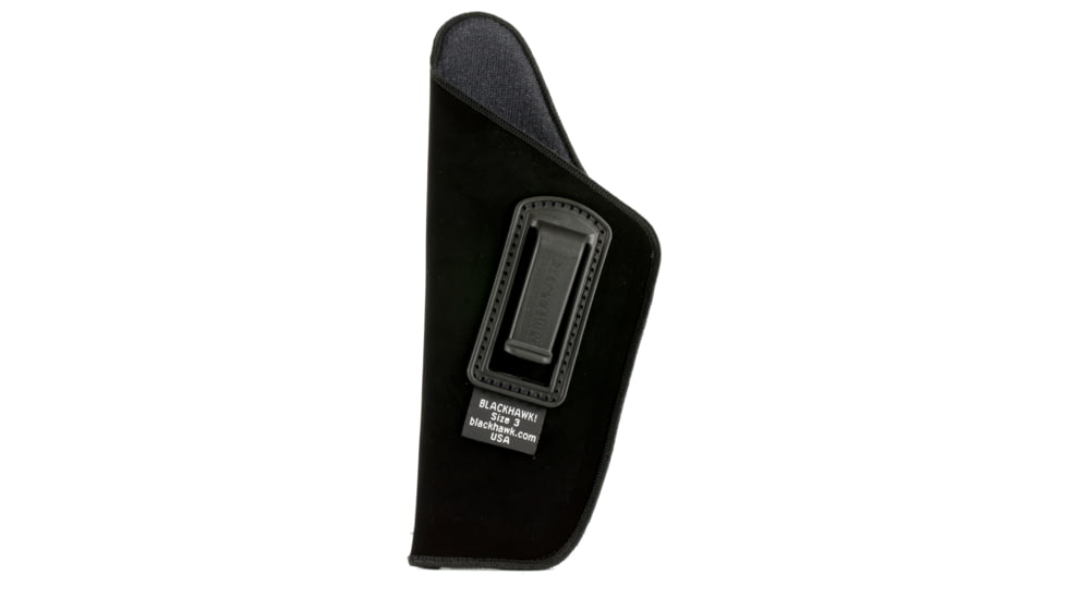 BLACKHAWK Inside the Pant Holster, Size 3, Fits Large Automatic Pistol With 4.5-5 Barrel, Left Hand, Black 73IP03BK-LA