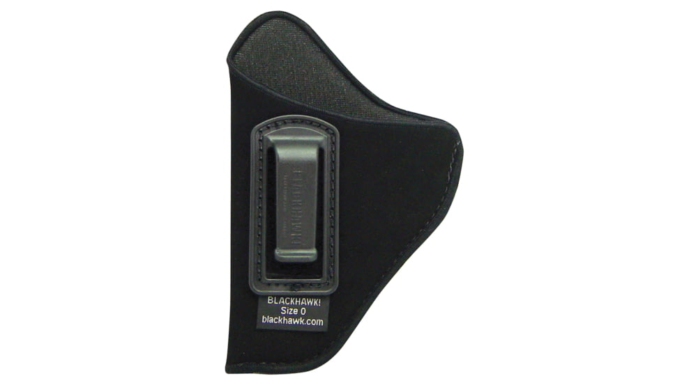 BLACKHAWK Inside the Pant Holster, Size 0, Fits Small Revolver With 2-3 Barrel, Left Hand, Black 73IP00BK-LA