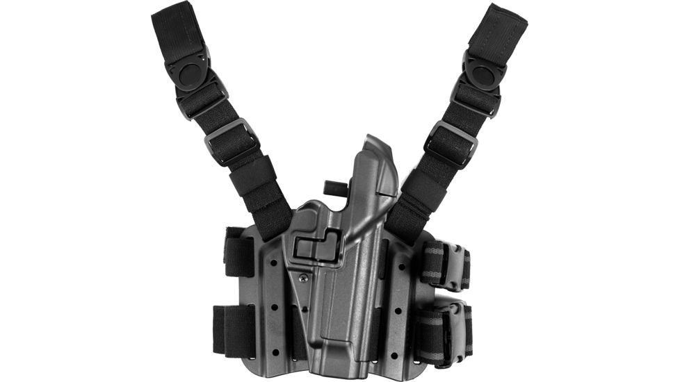 Blackhawk SERPA Tactical Level 3 Thigh Holster, Black, Right Hand, Beretta 92/96, 430604BK-R