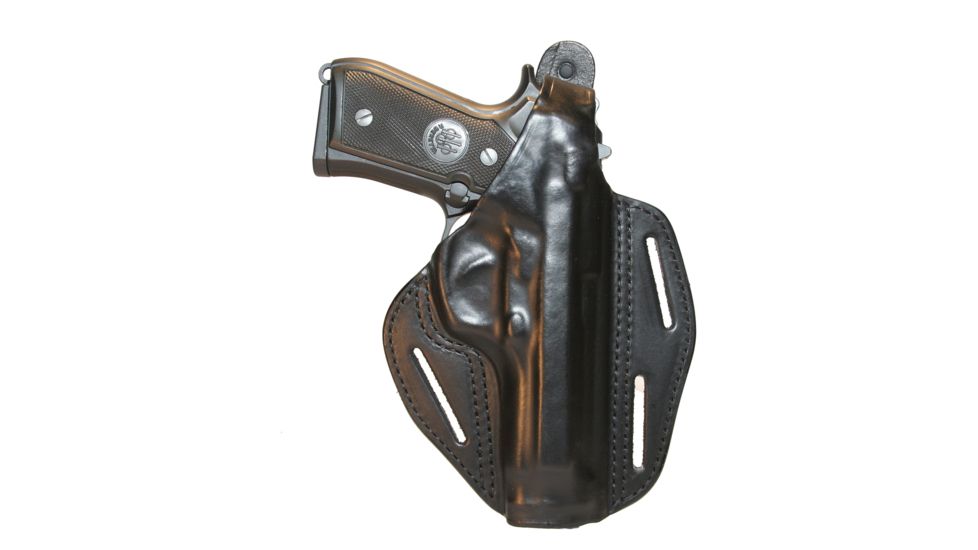 BlackHawk Leather 3-Slot Pancake Holster, CZ 75/85 Full Size, Black, Right Hand, 420056BK-R