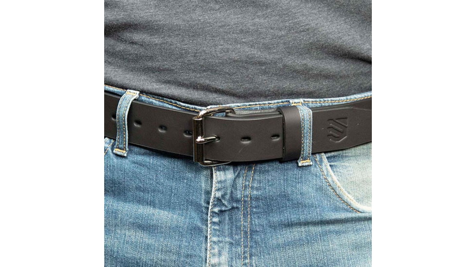 BlackHawk Leather EDC Gun Belt w/Standard Buckle, Black, 42/46, 410242BK
