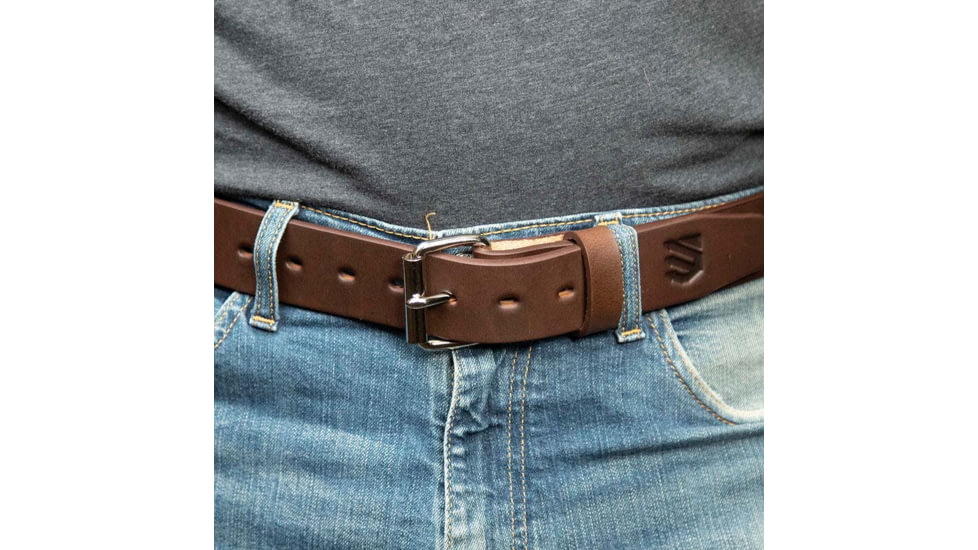 BlackHawk Leather EDC Gun Belt w/Standard Buckle, Brown, 38/42, 410238BN