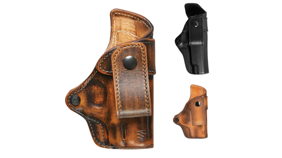 BlackHawk Leather Inside Pants Holster, Antiqued Brown, Black, Burnished Brown