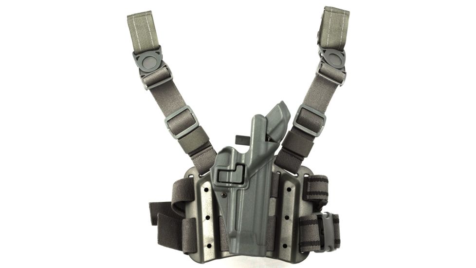 BlackHawk SERPA Tactical Level 3 Thigh Holster, Beretta 92/Beretta 96/Beretta M9A1, Right Hand, Matte, Foliage Green, 430604FG-R