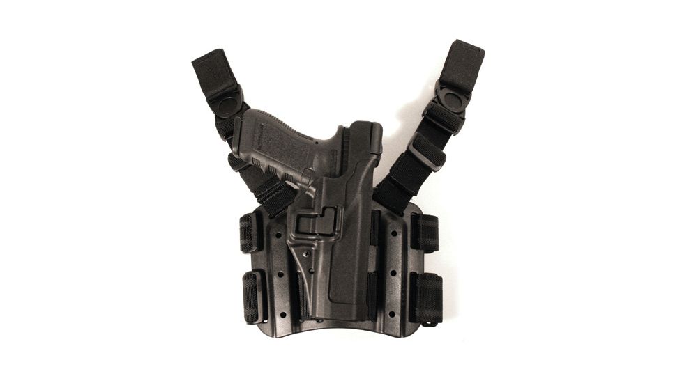 BlackHawk SERPA Tactical Level 3 Thigh Holster, SIG Sauer Pro SP2022, Right Hand, Matte, Black, 430608BK-R