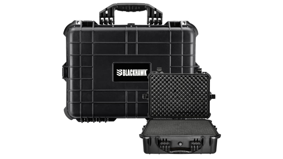 BlackHawk Medium 20in Waterproof Gear/Gun Hard Case w/ Foam, Black, Large, BH00002