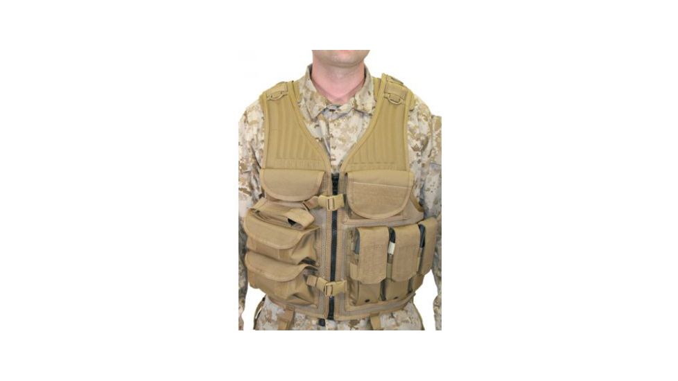 BlackHawk Omega Elite EOD Tactical Vest, Desert Tan, Size 192