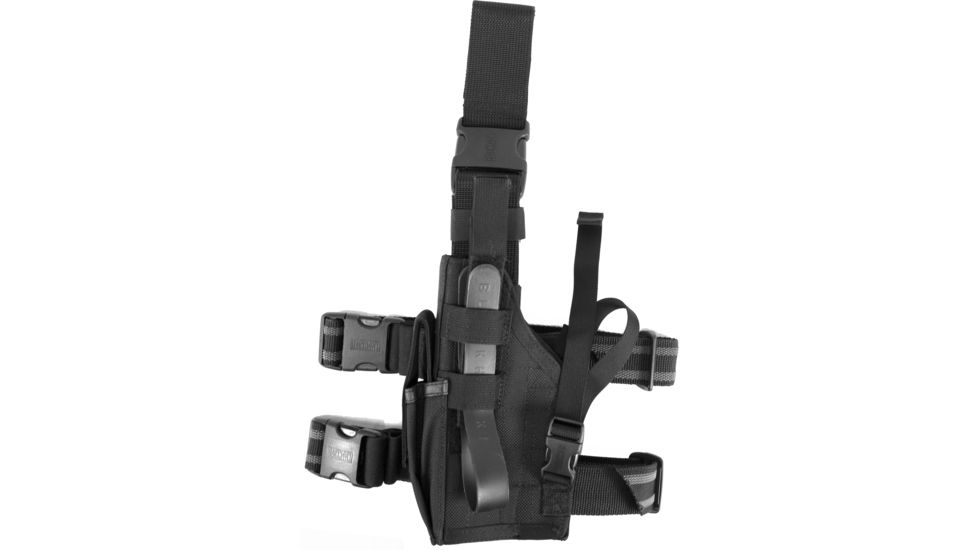 BlackHawk Omega VI Elite Drop Leg Holster - Colt 45, Browning HiPower, Black - Left Hand