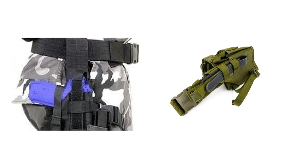 BlackHawk Omega VI Elite Holster Airborn Right Hand Draw - Sig-220, 226, 228 / Glock 17/19/22/23/27, Black, Olive Drab