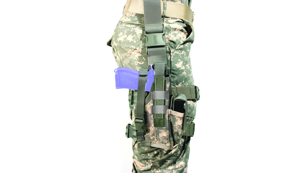 BlackHawk Omega VI Elite Nylon Thigh Drop Leg Holster w/ Mag Pouch 