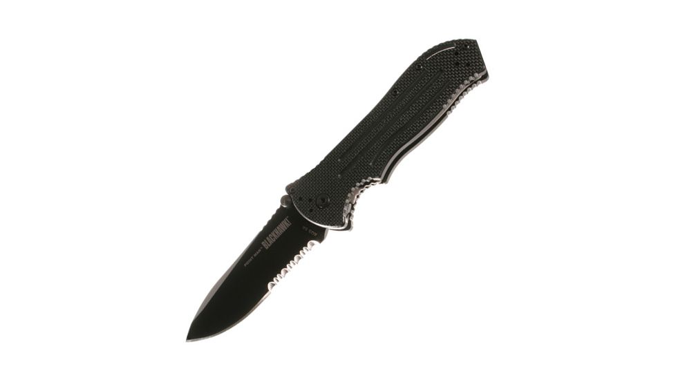 Blackhawk Point Man Folding Knife - Serrated Edge 15PM11BK