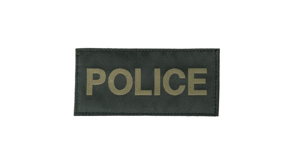 Blackhawk Police Patch, Green on Black