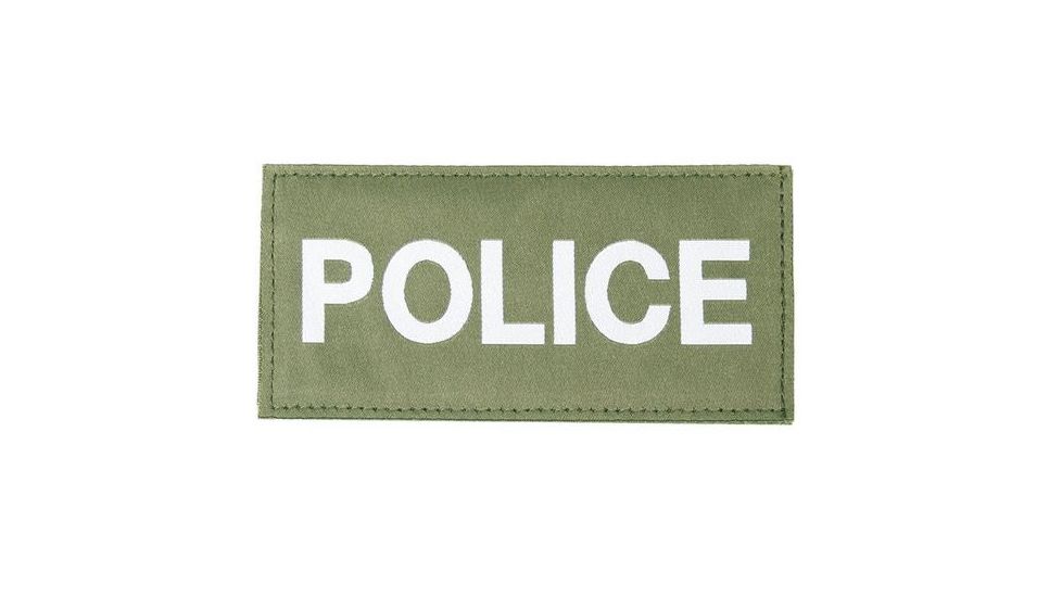 Blackhawk Police Patch, White on Green