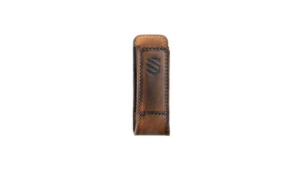 BlackHawk Premium Leather Double Stack Magazine Pouch, Antiqued Brown, 45DS01AB