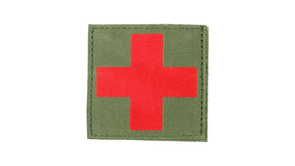 Blackhawk Red Cross ID Patch, Olive Drab