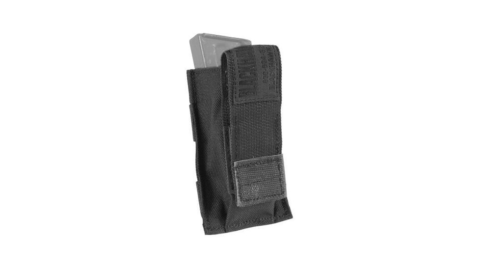 Blackhawk S.T.R.I.K.E. Single Pistol Magazine Pouch w/TalonFlex &amp; Speed Clips, Black, 38CL08BK