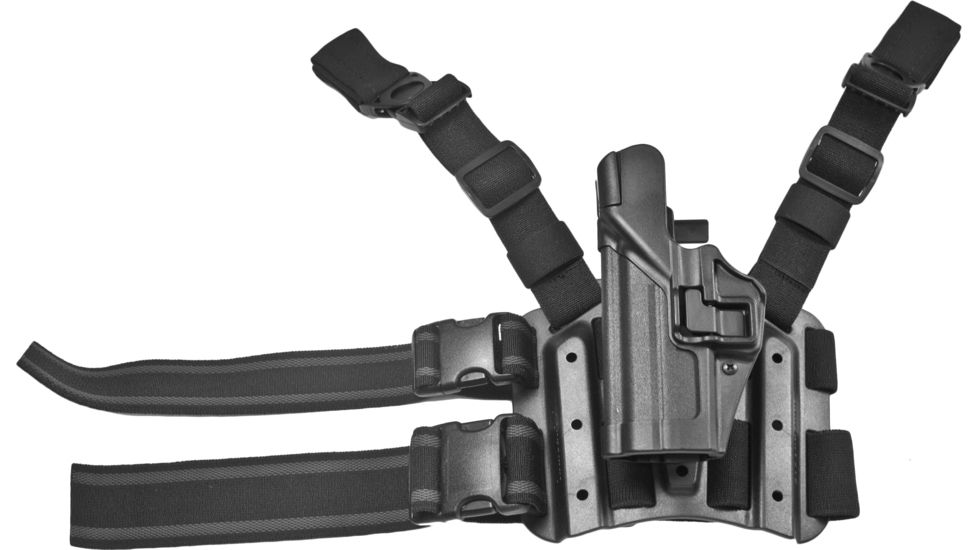 BlackHawk SERPA Tactical Level 3 Thigh Holster, Heckler &amp; Koch P2000/Heckler &amp; Koch P2000SK, Left Hand, Matte, Black, 430616BK-L