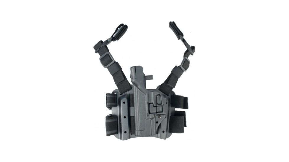 BlackHawk SERPA Tactical Level 3 Thigh Holster, Walther P99, Left Hand, Matte, Black, 430624BK-L