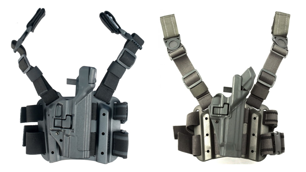 Blackhawk SERPA Tactical Level 3 Thigh Holster, Black, Foliage Green