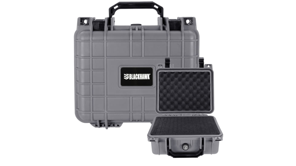 BlackHawk Small 10.62in Waterproof Protective Gear Case w/Foam, Gray, BH00022-GRA