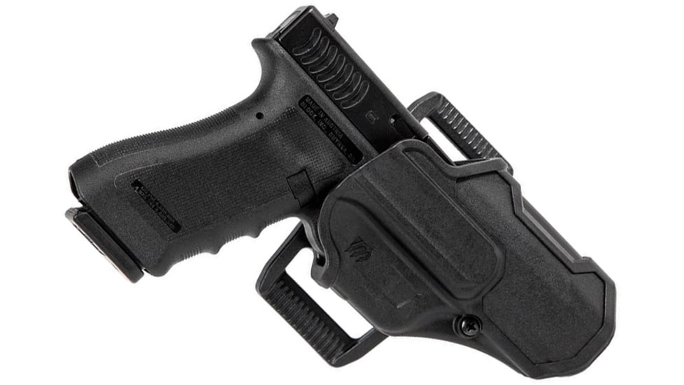BlackHawk T-Series L2C Compact Holsters, Glock 19/Glock 26/Glock 27, Right Hand, Matte Black, Black, 410701BKR