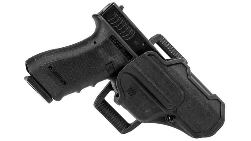 BlackHawk T-Series L2C Compact Holsters, Glock 43/Glock 43X, Right Hand, Matte Black, Black, 410768BKR