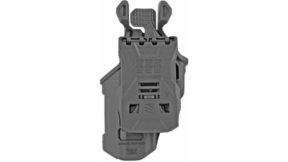 BlackHawk T-Series L2C Compact Holsters, Glock 43/Glock 43X, Right Hand, Matte Black, Black, 410768BKR