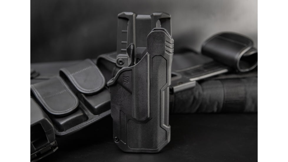 BlackHawk T-Series L2C Light-Bearing Holster, TLR 7/8 Sig P320/P250/M11/M18, Right Hand, Injection Molded, Black, M990445BKR, EDEMO5