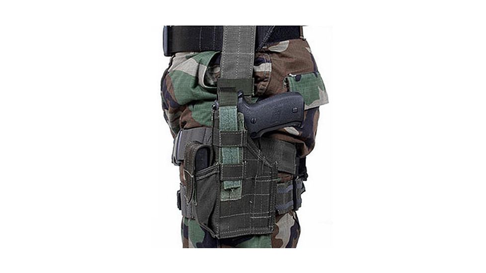 BlackHawk Tactical Omega VI Elite Airborne X3 Assault Holster, Black, Left Hand - Fits Glock 20,21/USP 40,4