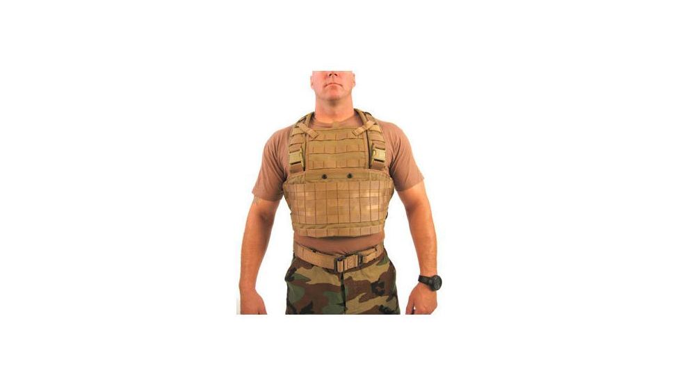 BlackHawk Tactical STRIKE Commando Recon Chest Harness, Coyote Tan, Standard Fit 37CL01CT