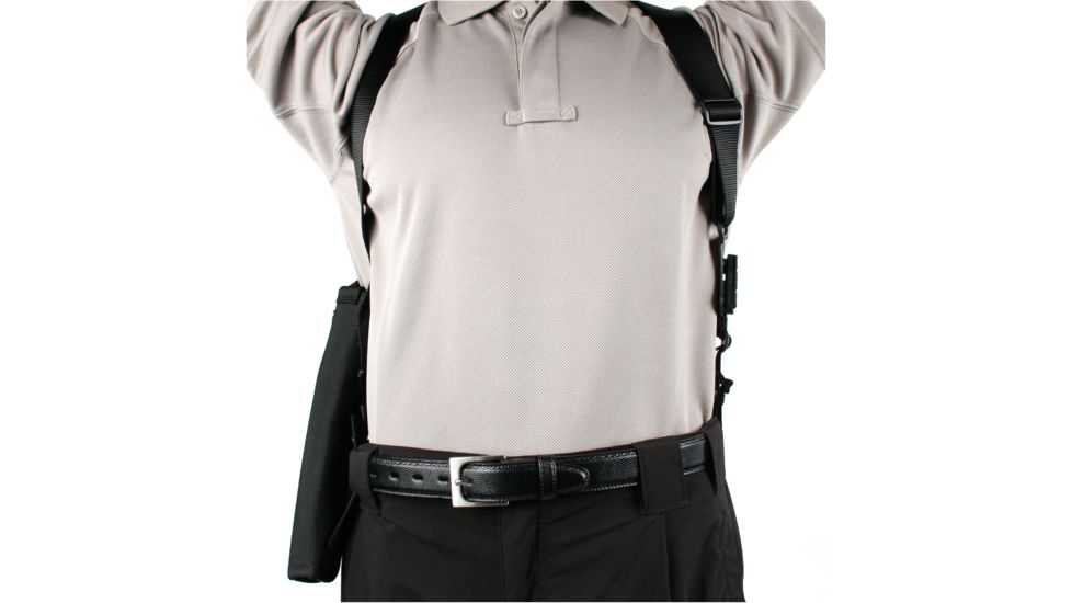 Blackhawk Vertical Shoulder Holster, Left Hand, Black, 4.5-5in BBL Large Auto, 40VH05BK-L