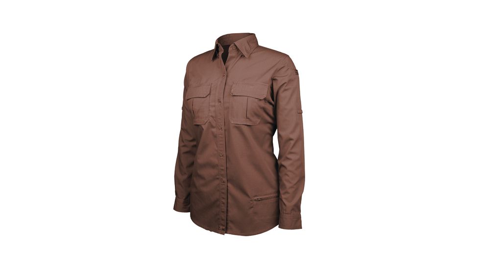Blackhawk Women's Long Sleeve Tactical Shirt, Chocolate Brown - Small 92TS01CB-SM