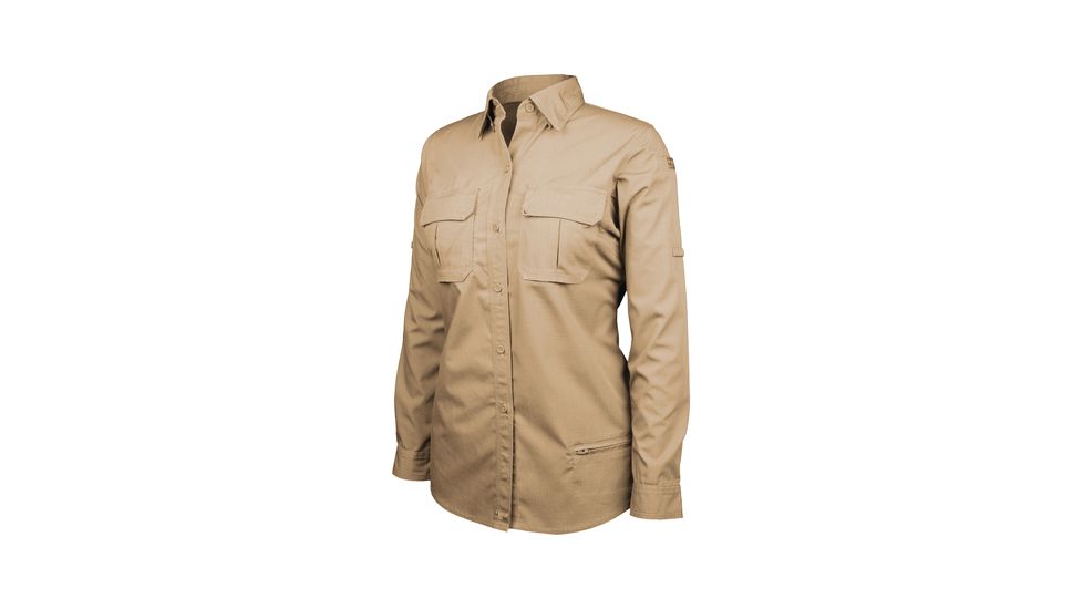 Blackhawk Women's Long Sleeve Tactical Shirt, Khaki - Small 92TS01KH-SM