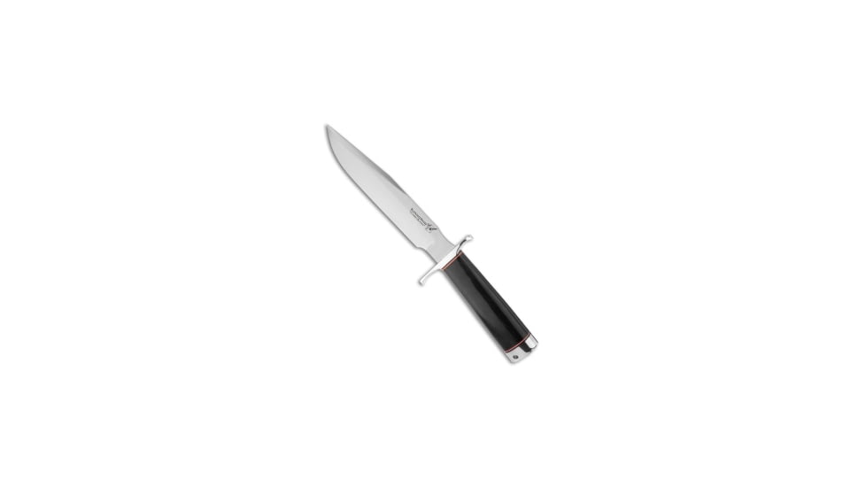 Blackjack Knives BlackJack Classic Model 7 Fixed Blade Knife Black Micarta 7" Satin, Black, A2, adult, BHQ-16841