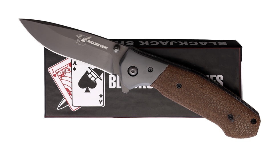 Blackjack Linerlock Brown Micarta, BCB157